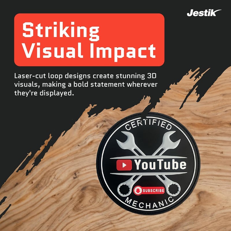 Jestik PVC Patch, Funny Patches, Humorous Tactical Morale Patch with Hook and Loop Fastener, Cute Patches for Backpacks, Military Uniforms, Jeans, Jackets, Vests, Hats & More - YouTube Mechanic - Image 5